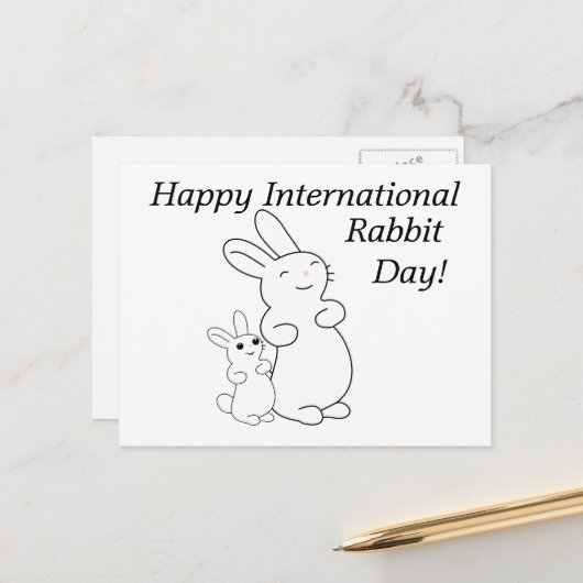 International Rabbit Day ポストカード (正面/裏面インサイチュ)