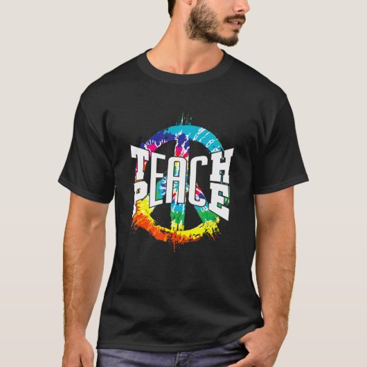International Teach Peace Hippie Freedom Day Tie D Tシャツ (正面)