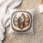 International Unity Flame with World Flags Emblem  クッション (ブランケット)