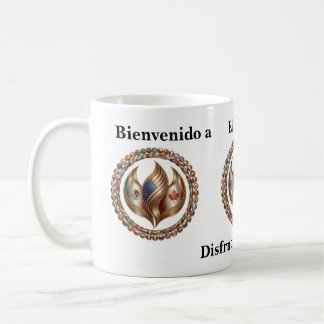 International Unity Flame with World Flags Emblem コーヒーマグカップ