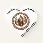 International Unity Flame with World Flags Emblem ノートブック (裏面)