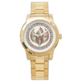 International Unity Flame with World Flags Emblem 腕時計 (正面)