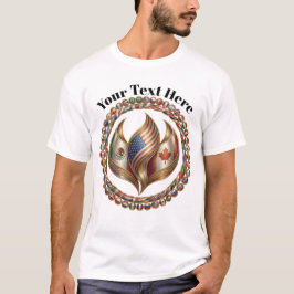 International Unity Flame with World Flags Emblem  Tシャツ