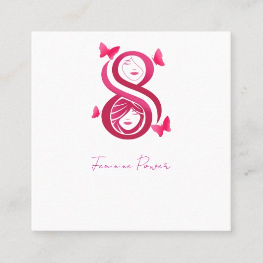 , International Women’s Day スクエア名刺 (正面)