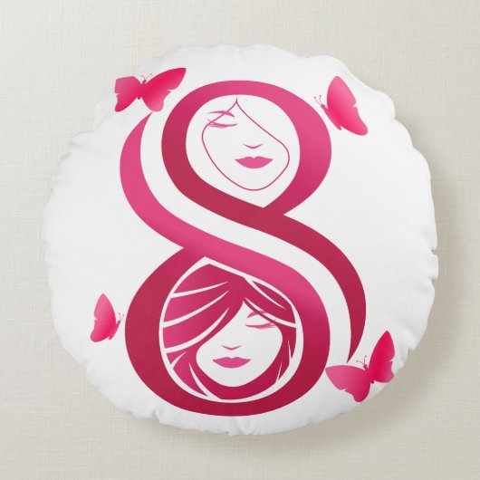 , International Women’s Day ラウンドクッション (正面)