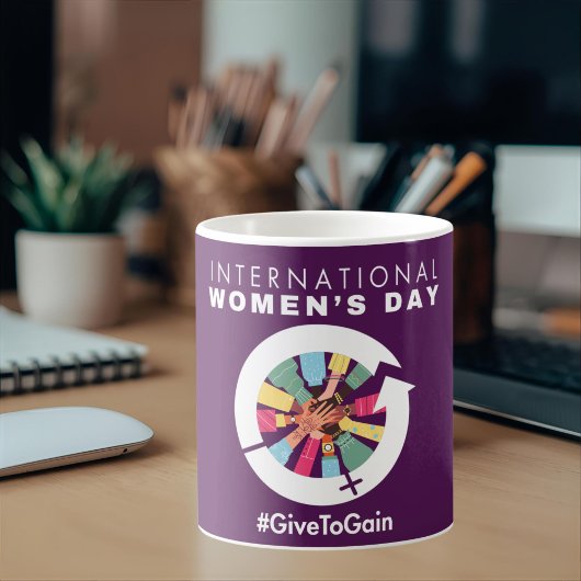 International Women’s Day 2026 Give To Gain コーヒーマグカップ