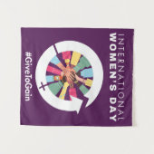 International Women’s Day 2026 Give To Gain タペストリー (正面(横))