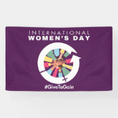 International Women’s Day 2026 Give To Gain 横断幕 (横)