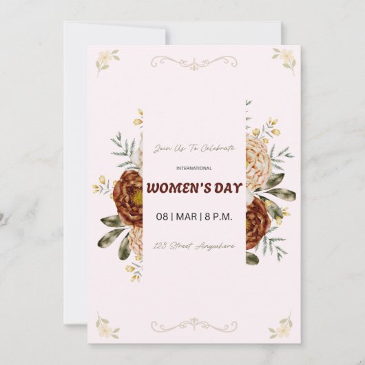International Women’s Day Invitation - March 8 (正面)