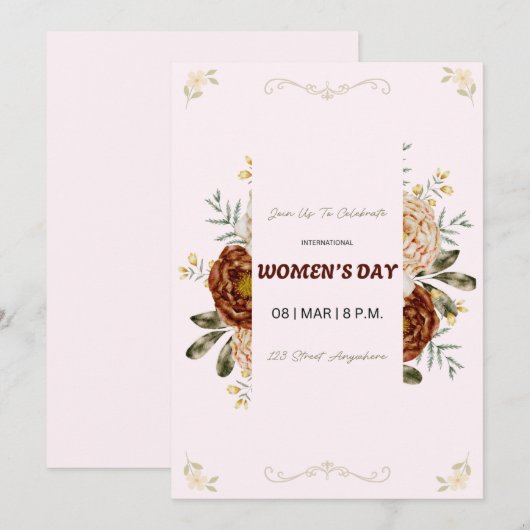 International Women’s Day Invitation - March 8 (正面/裏面)