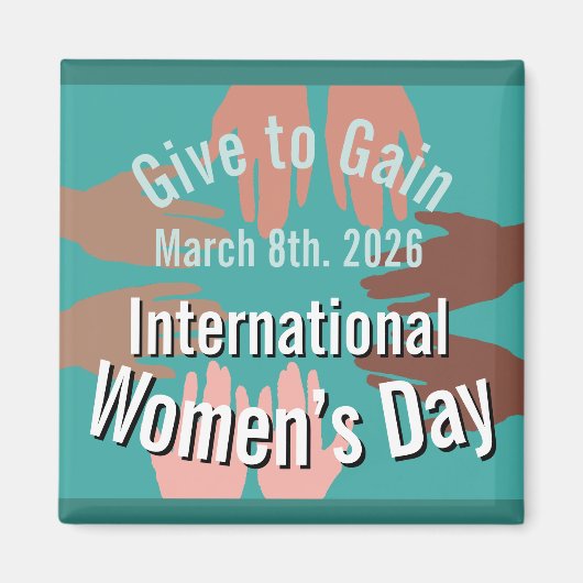 International Women’s Day March 8th. 2026 マグネット (正面)