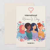 International Women’s Day Modern Elegant Strong シーズンカード (正面/裏面)