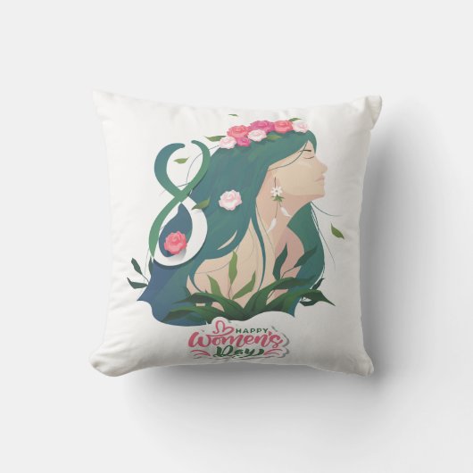 International Women’s Day Pillow – Empowering Home クッション (正面)