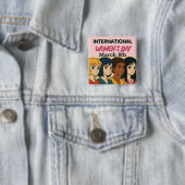 International Women's Day | ポップアート 缶バッジ (インサイチュ)