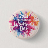 International Women's Day 2026 缶バッジ (正面)