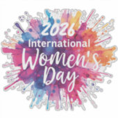 International Women's Day 2026 Car Sticker シール (正面)