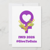 International Women's Day 2026 IWD Give To Gain (正面)