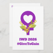 International Women's Day 2026 IWD Give To Gain (正面/裏面)