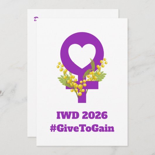 International Women's Day 2026 IWD Give To Gain (正面/裏面)