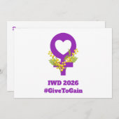 International Women's Day 2026 IWD Give To Gain (正面/裏面)