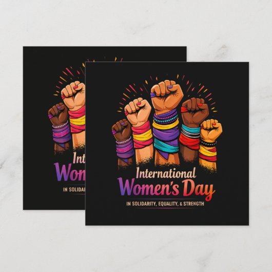 International Women's Day 8 March 招待状 (正面/裏面)