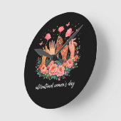International Women's Day 8 March 2026 ラウンド壁時計 (傾斜)