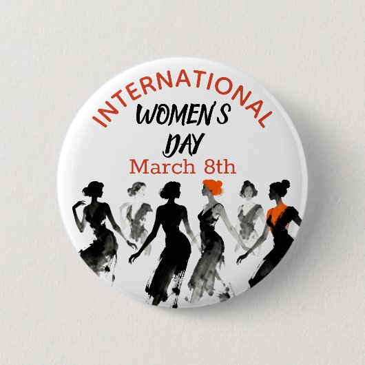International Women's Day | Celebrating Women 缶バッジ (正面)