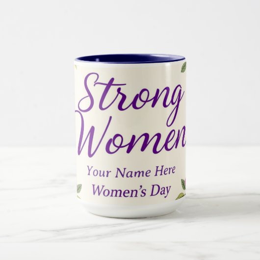 International Women's Day Elegant Script マグカップ (中央)