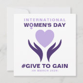 International Women's Day Give To Gain 2026 シーズンカード (正面)