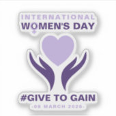 International Women's Day Give To Gain 2026 シール (正面)