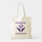International Women's Day Give To Gain 2026 トートバッグ (裏面)