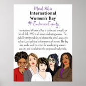 International Women's Day is March 8th   Poster ポスター (正面)