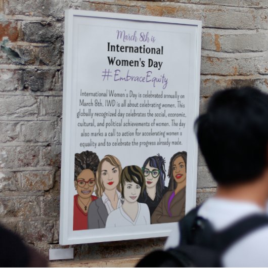 International Women's Day is March 8th   Poster ポスター