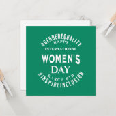 International Women's Day | March 8th Equality カード (正面/裏面インサイチュ)