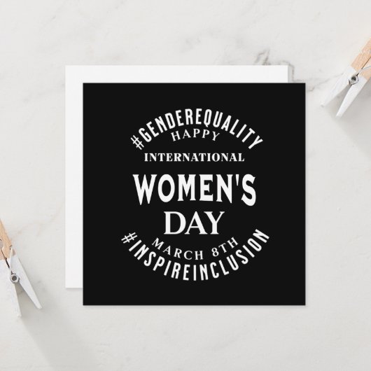International Women's Day | March 8th Equality カード (正面/裏面インサイチュ)