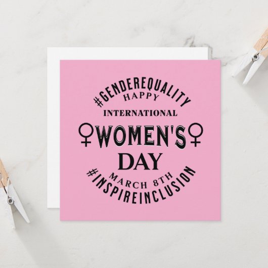 International Women's Day | March 8th Equality カード (正面/裏面インサイチュ)