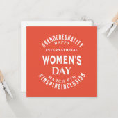 International Women's Day | March 8th Equality カード (正面/裏面インサイチュ)
