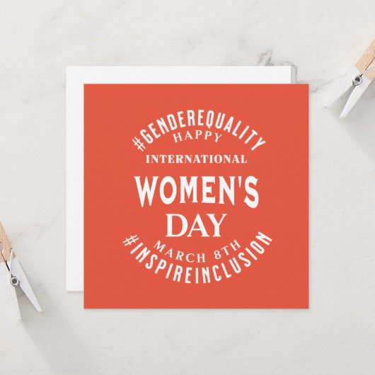 International Women's Day | March 8th Equality カード (正面/裏面インサイチュ)