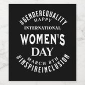 International Women's Day | March 8th Equality ワインラベル (シングルラベル)