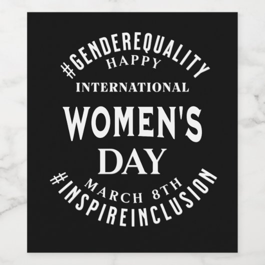 International Women's Day | March 8th Equality ワインラベル (シングルラベル)