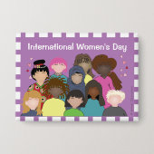 International Women's Day | March Pin Button 缶バッジ (正面)
