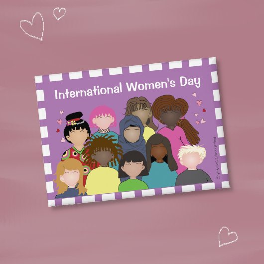 International Women's Day | March Pin Button 缶バッジ