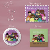 International Women's Day | March Pin Button 缶バッジ