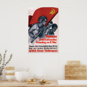 International Women's Day Poster German KPD War ポスター (キッチン)