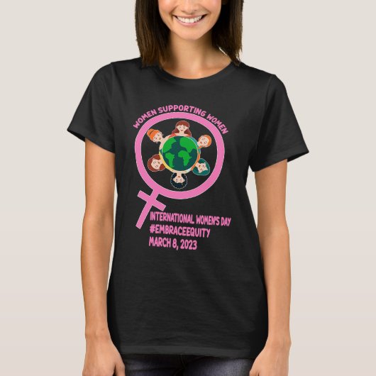 International Women's Day Support Women Tシャツ (正面)