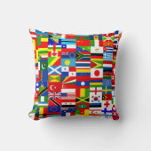 International World Wide Flag Collage クッション (正面)