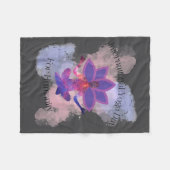 International Yoga Day For Humanity  フリースブランケット (正面(横))