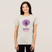 International Yoga Day Tree Pose T-Shirt トライブレンドＴシャツ (正面全面)