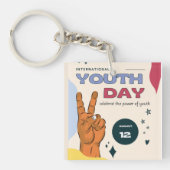 International youth day , August 12 ,  キーホルダー (正面)