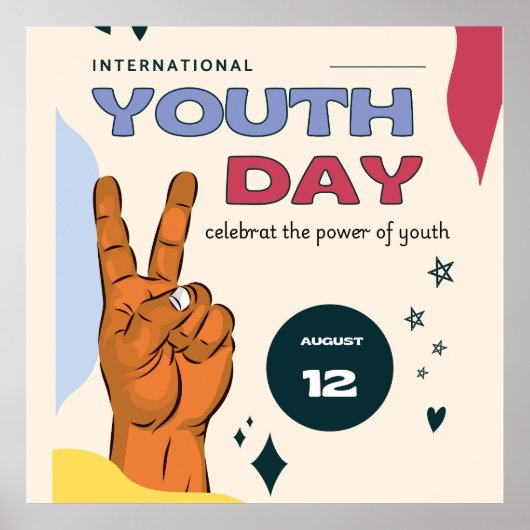 International youth day , August 12 ,  ポスター (正面)